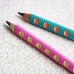 GROOVE鉛筆（リラ社）（カラー：ピンク／ターコイズ）