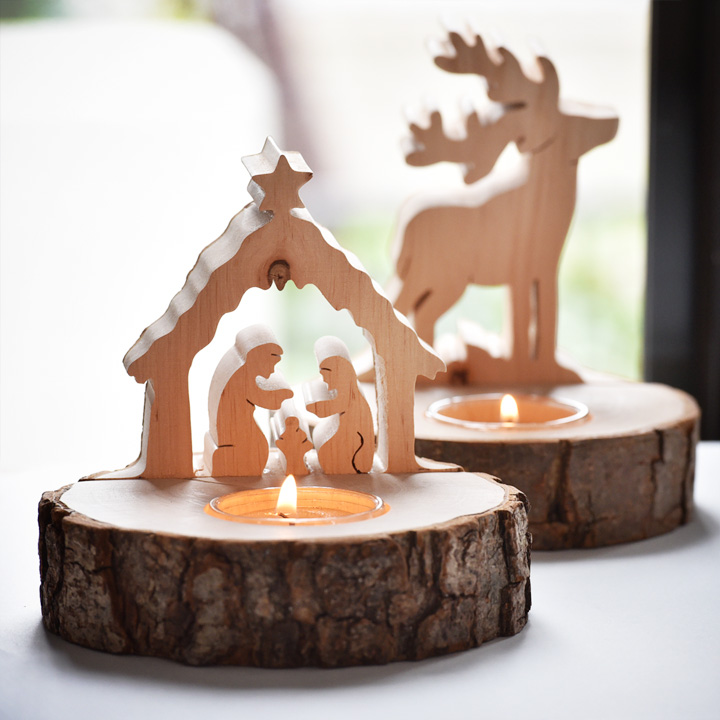 切り株キャンドルホルダー - メルヒェン